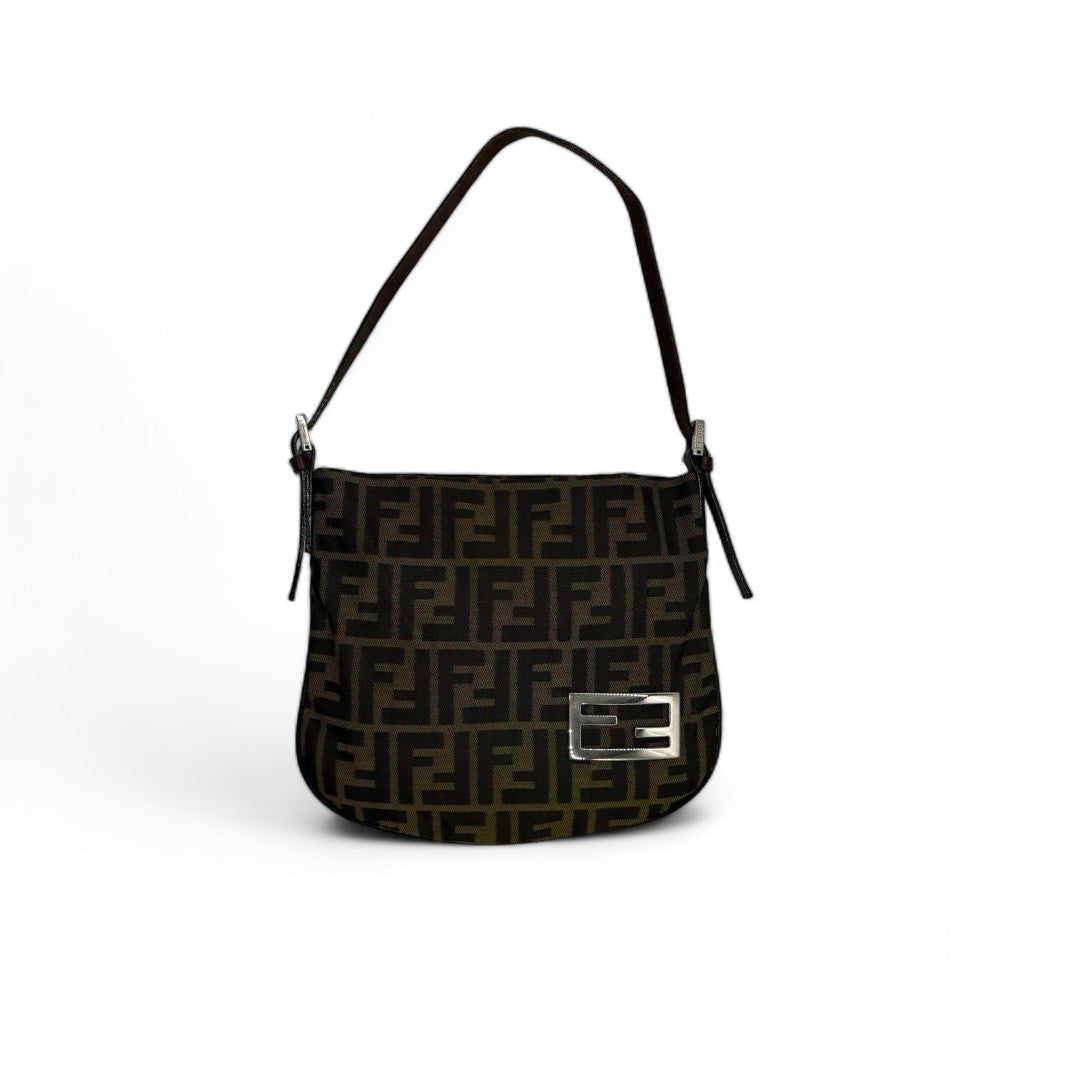 Fendi - Zucca Pouch Handbag Brown Leather One Shoulder Bag Monogram