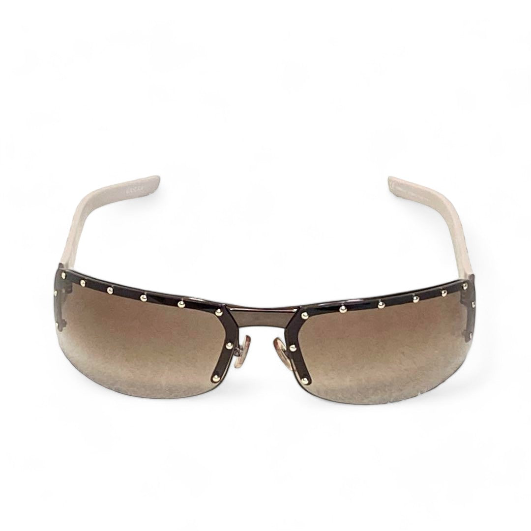 Gucci - Sunglasses Vintage Monogram Beige GG Studs