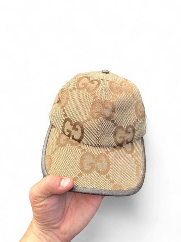 Gucci - Jumbo Monogram Cap Canvas Brown Beige