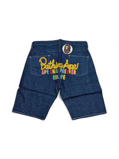 A Bathing Ape (BAPE) - L vintage baggy shorts embroidered