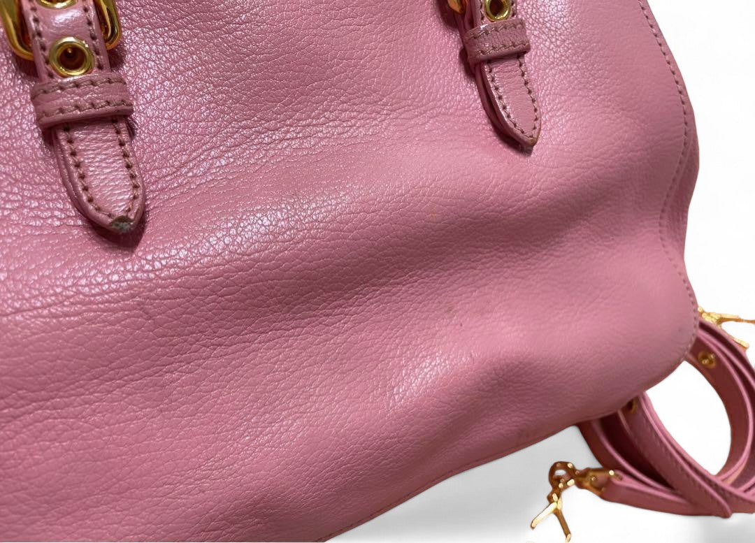 Miu Miu - Madras Pink Handbag Shoulder Bag Leather