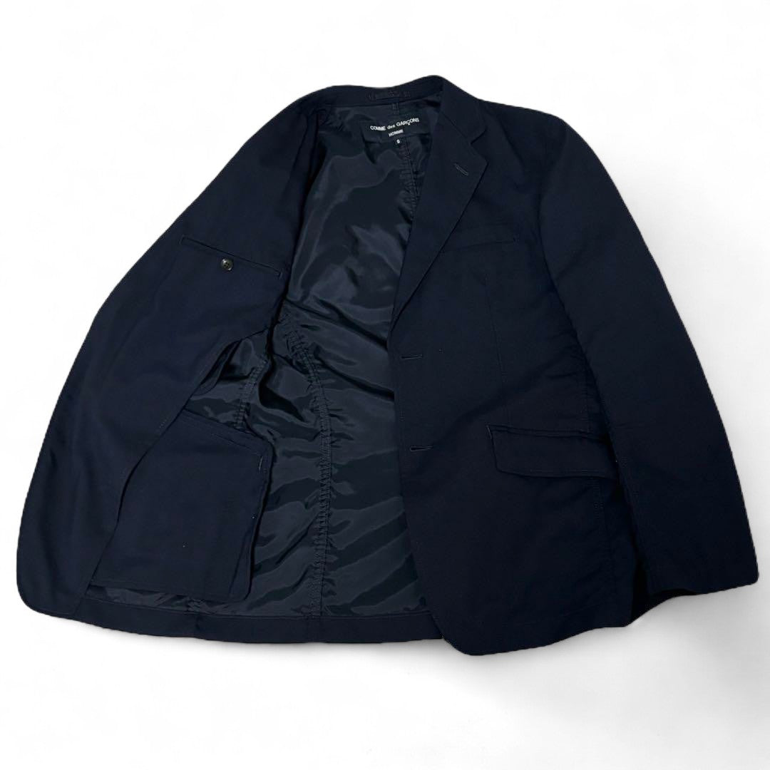 Comme Des Garcons - S AW16 Navy Poly Shrink Setup Set Wool Suit