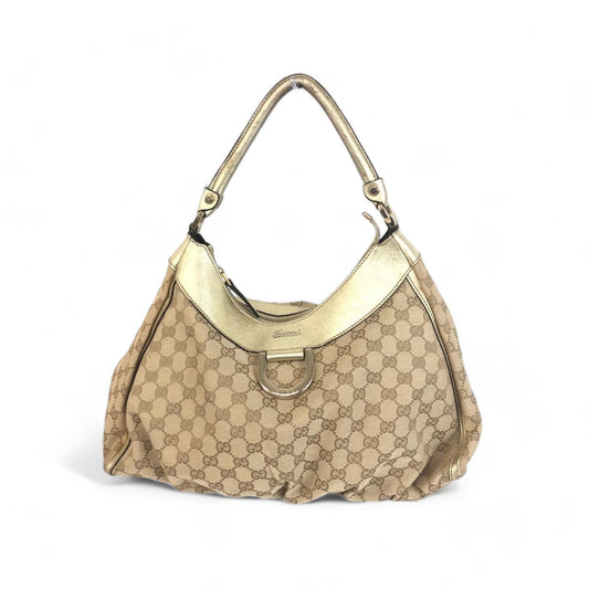 Gucci - canvas Abbey handbag shoulder bag beige brown GG monogram