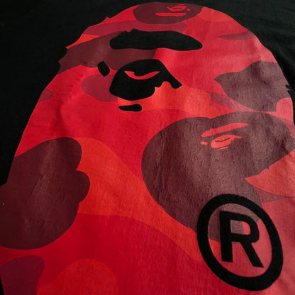 A Bathing Ape (BAPE) - Bapehead Camo T-Shirt Black Red