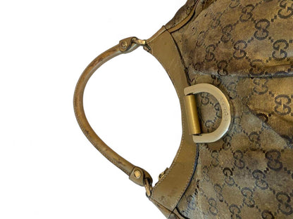 Gucci - Shoulder Bag Gold GG Monogram Crystal Leather