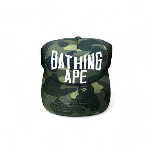 A Bathing Ape (Bape) - camo mesh cap vintage nigo like new bapehead