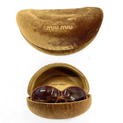 Miu Miu - Brown Sunglasses Demi Brown Cord Case