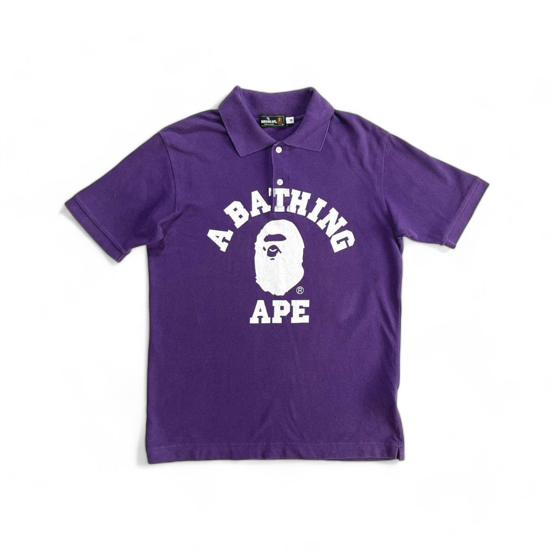 A Bathing Ape (BAPE) - M vintage purple polo shirt bapehead bapesta