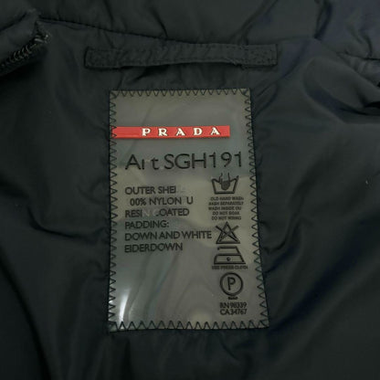 Prada - Down Veste Black Triangle Logo Puffer