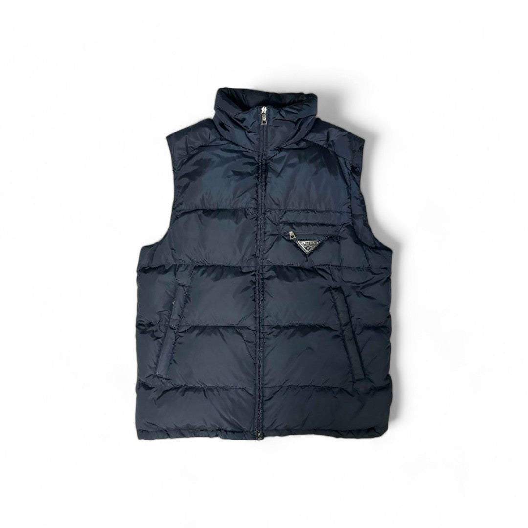 Prada - Down Veste Black Triangle Logo Puffer