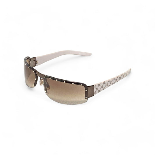 Gucci - Sunglasses Vintage Monogram Beige GG Studs