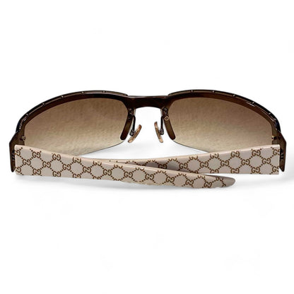 Gucci - Sunglasses Vintage Monogram Beige GG Studs