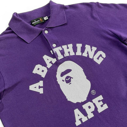 A Bathing Ape (BAPE) - M vintage purple polo shirt bapehead bapesta