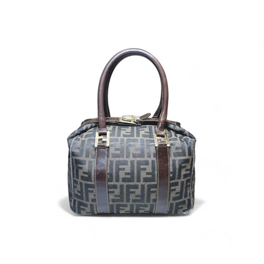 Fendi - Zucca vanity handbag FF monogram canvas leather vintage