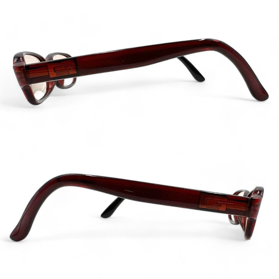 Gucci - Glasses Side Logo Monogram Retro Red Full Rim