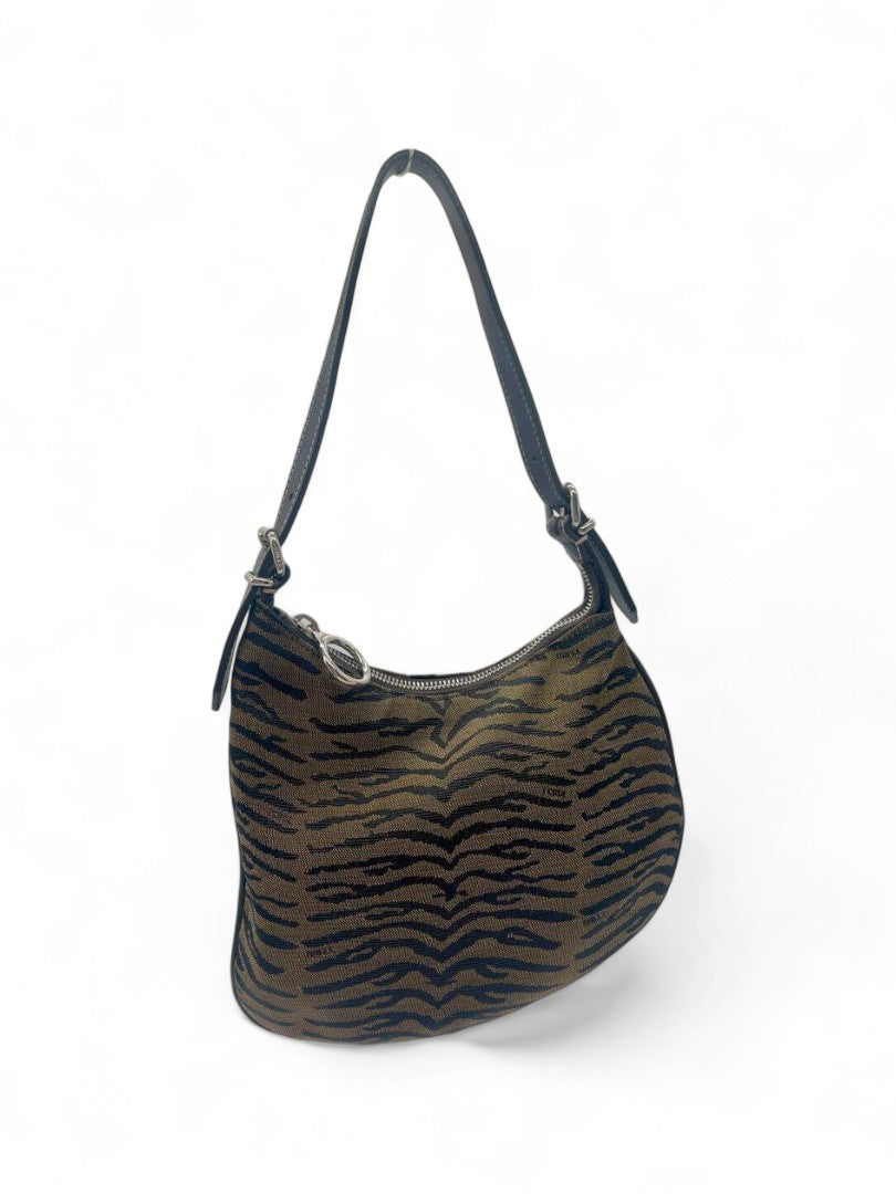 Fendi - Tiger Print Handbag Vintage Leather Brown