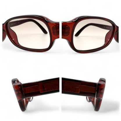 Gucci - Glasses Side Logo Monogram Retro Red Full Rim