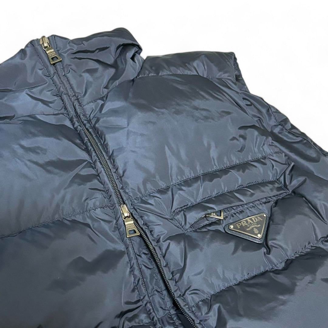 Prada - Down Veste Black Triangle Logo Puffer