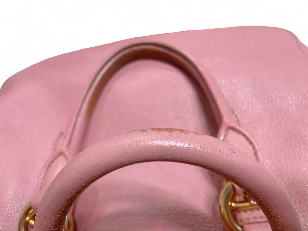 Miu Miu - Madras Pink Handbag Shoulder Bag Leather