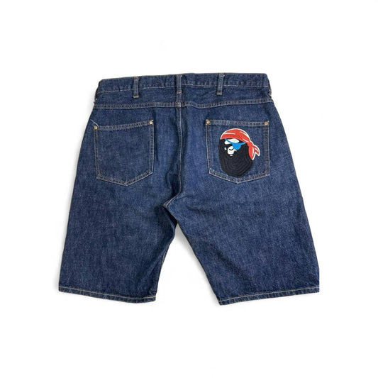 A Bathing Ape (BAPE) - L Baggy Shorts Denim Indigo Blu