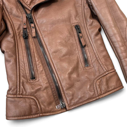 Balenciaga - FW10 lamb leather brown sheepskin riders jacket