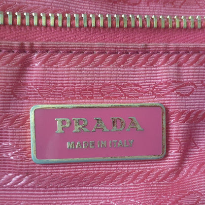 Prada - Shiny Leather Pink Ribbon Handbag Rare