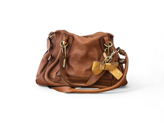 Chloé - Paraty Tote Handbag Shoulder Bag Brown Leather