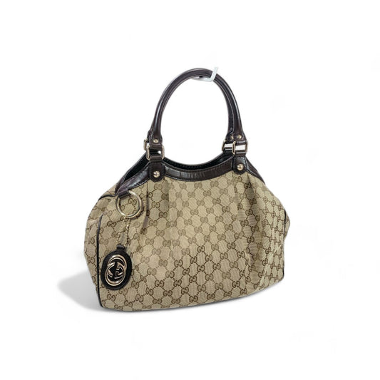 Gucci - sookie charm vintage brown handbag shoulder bag GG canvas