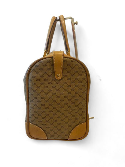 Gucci - Old Boston Handbag GG Brown Pattern Monogram