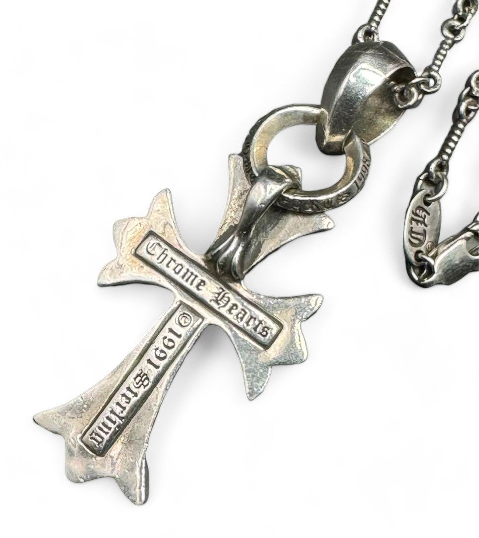 Chrome Hearts - Silver 925 Necklace Chain Cross Pendant