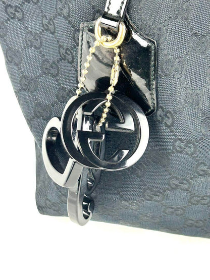 Gucci - Charm Handbag Tote Black Silver Hardware