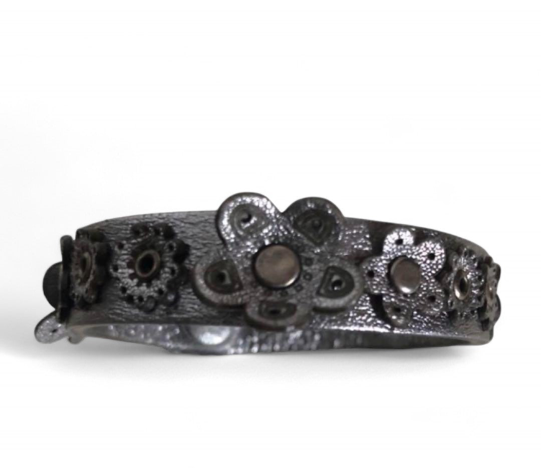 Bottega Veneta - Small Flower Bracelet Gray Silver Archive