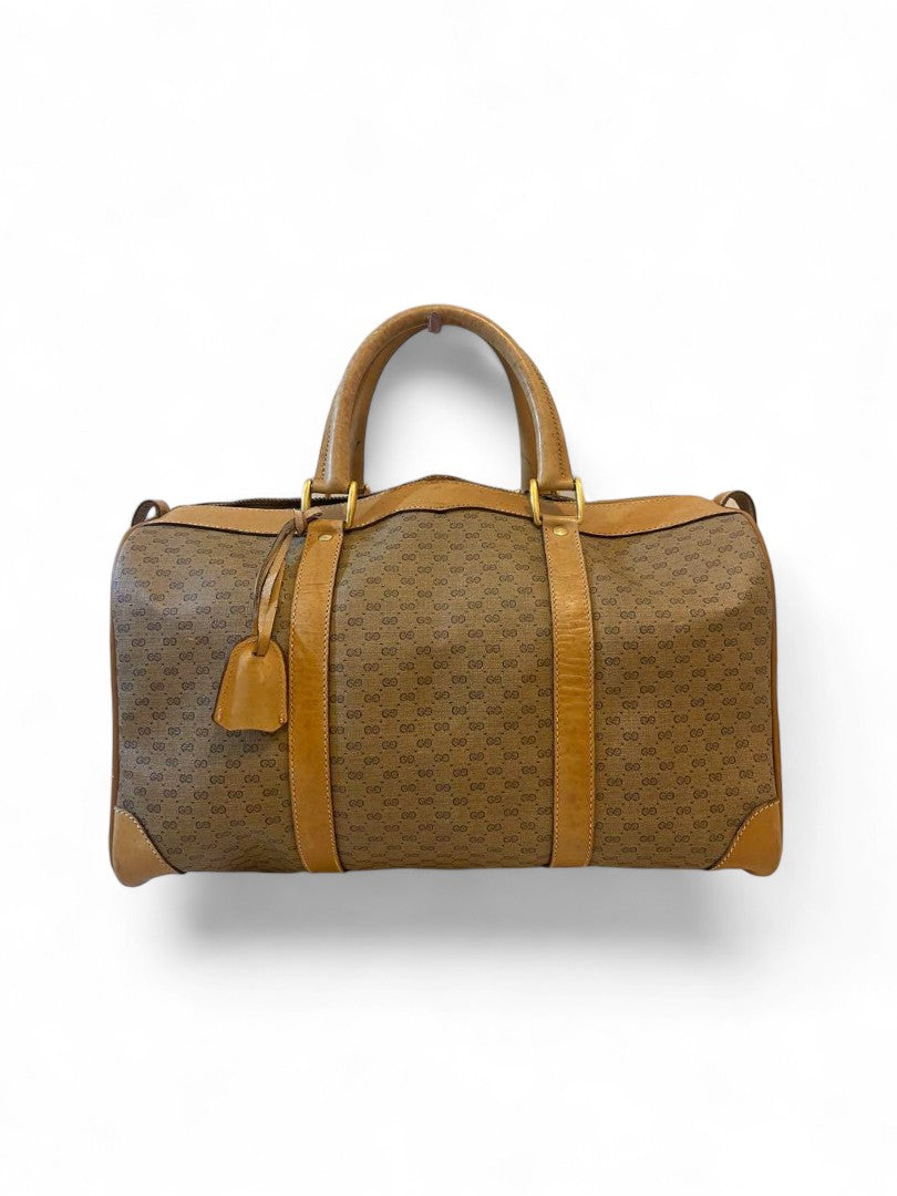 Gucci - Old Boston Handbag GG Brown Pattern Monogram