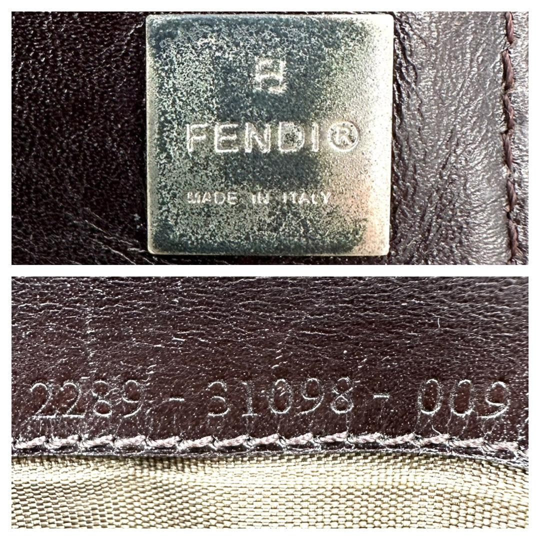 Fendi - Wallet Monogram Canvas Leather Brown