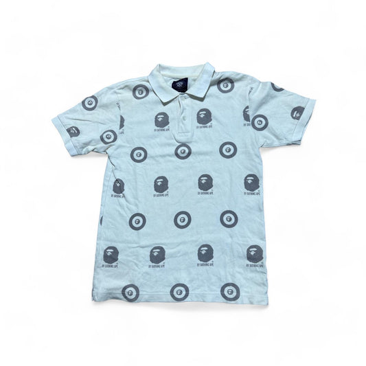 A Bathing Ape (BAPE) - S Vintage Polo Shirt White Allover Pattern