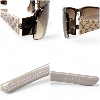 Gucci - Sunglasses Vintage Monogram Beige GG Studs