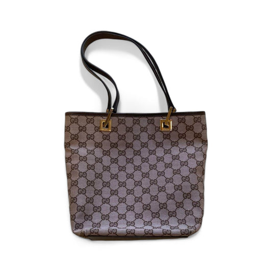 Gucci - tote bag shoulder bag monogram beige brown