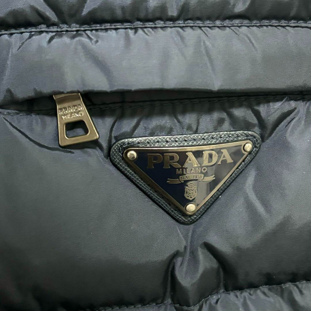 Prada - Down Veste Black Triangle Logo Puffer