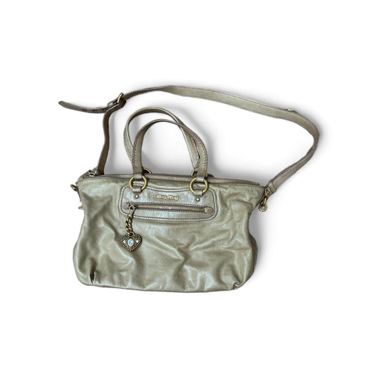 Miu Miu - Heart Glance Vintage Beige Leather Handbag Shoulder Bag