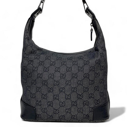 Gucci - Black Shoulder Bag Crossbody Monogram Canvas Leather