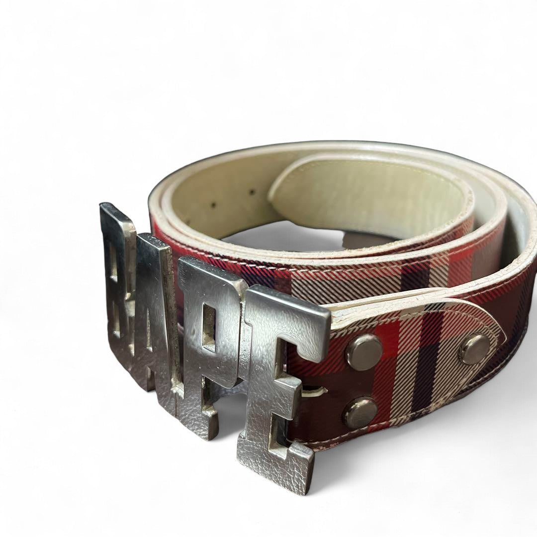 A Bathing Ape (BAPE) - Camo Buckle Belt Y2K Silver Pendant