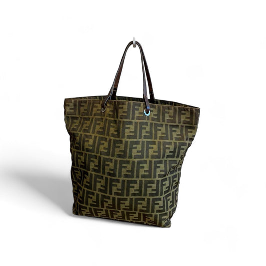 Fendi - zucca pattern brown FF monogram tote bag handbag shoulder bag