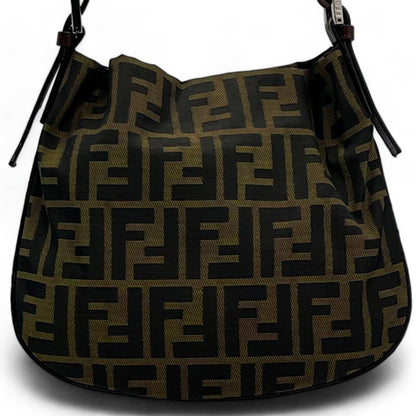 Fendi - Zucca Pouch Handbag Brown Leather One Shoulder Bag Monogram