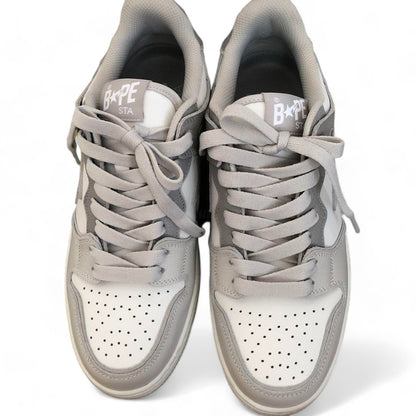 A Bathing Ape (BAPE) - 44 28cm Bapesta skater low top grey white