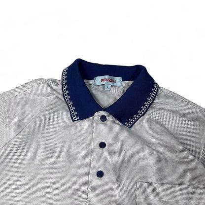 Kenzo - XL vintage polo golf shirt grey light blue monogram