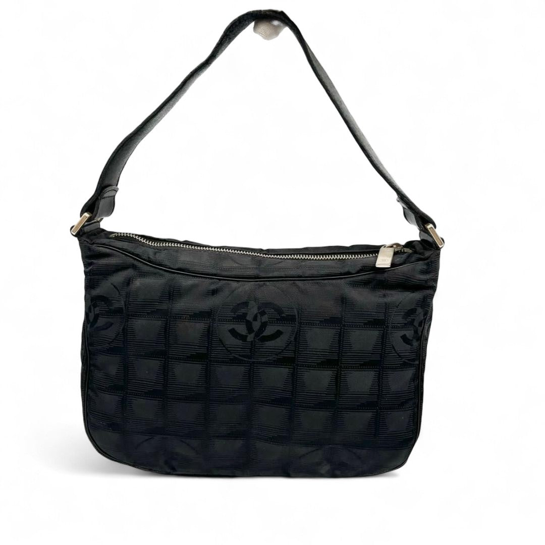 Chanel - Semi Shoulder Handbag Coco Black Monogram