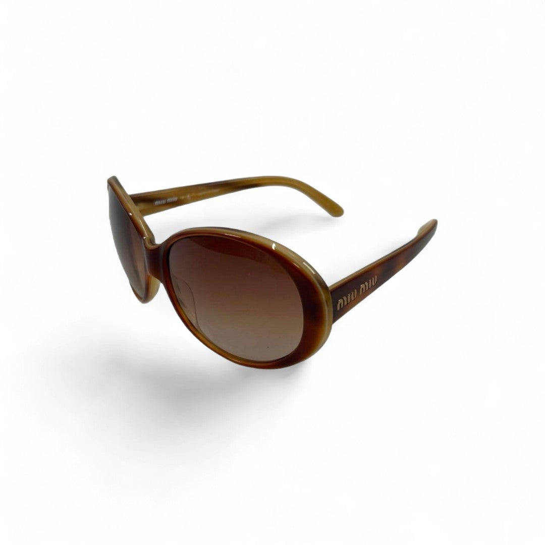 Miu Miu - Brown Sunglasses Demi Brown Cord Case