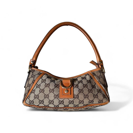 Gucci - Retro Handbag Vintage Monogram Beige Canvas Leather