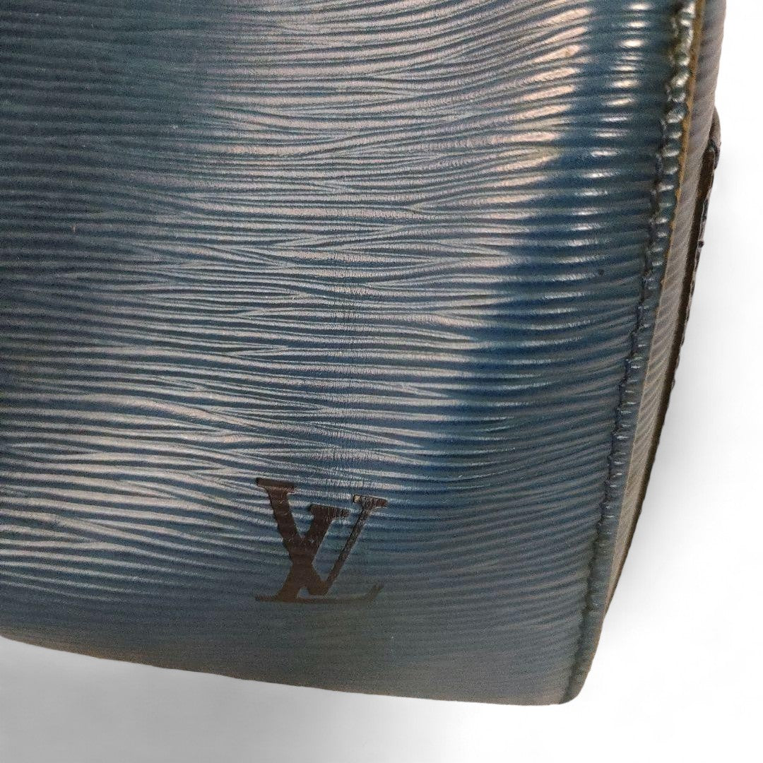 Louis Vuitton - Speedy 25 Blue Leather Monogram Dust Bag