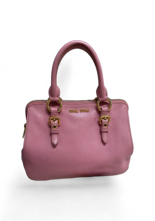 Miu Miu - Madras Pink Handbag Shoulder Bag Leather